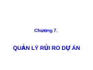 Bài giảng Quản lý dự án: Chương 7 - TS. Phùng Tấn Việt