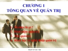 Bài giảng Quản trị học: Chương 1 - Phạm Văn Nam