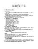 Giáo án Ngữ văn 12 tuần 5: Trả bài viết số 1 và ra đề số 2