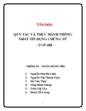 Tiểu luận: Quy tắc thực hành thống nhất tín dụng chứng từ - UCP 600