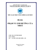 Bài tập nhóm: Phạm vi ảnh hưởng của thuế