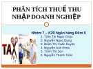 Thuyết trình: Phân tích thuế thu nhập doanh nghiệp