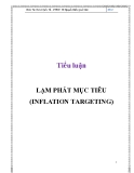 Tiểu luận: Lạm phát mục tiêu (inflation targeting)