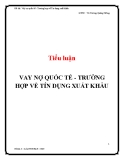 Đề tài: Vay nợ quốc tế - Trường hợp về tín dụng xuất khẩu