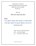 Tiểu luận: Tác động thuế thu nhập cá nhân đối với thu nhập từ hoạt động sản xuất kinh doanh