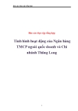 Báo cáo thực tập tổng hợp: Tình hình hoạt động của Ngân hàng TMCP ngoài quốc doanh và Chi nhánh Thăng Long