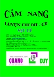 Cẩm nang luyện thi Đại học - Cao đẳng môn Vật lý (Lê Trọng Duy)