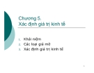 Bài giảng Phân tích kinh tế dự án: Chương 5 - GV. Phạm Lê Thông