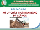 Báo cáo: Xử lý chất thải rắn bằng phương pháp cơ học