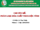 Bài thuyết trình: Phân loại hóa chất theo độc tính