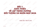 Bài giảng Lập trình hướng đối tượng và ngôn ngữ java