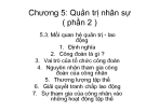 Bài giảng Quản trị nguồn nhân lực - Chương 5: Quản trị nhân sự