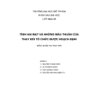 Tiểu luận quản trị thay đổi: Tính hai mặt và những mâu thuẫn của thay đổi tổ chức được hoạch định