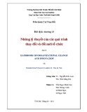 Bài dịch: Những lý thuyết của các quá trình thay đổi và đổi mới tổ chức