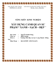 SKKN: Xây dựng cảnh quan sư phạm “xanh – sạch – đẹp”