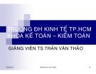 Bài giảng Nguyên lý kế toán: Chương 1 - TS. Trần Văn Thảo