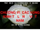 Bài giảng Địa lý kinh tế Việt Nam: Chương 6 - GV Trần Thu Hương