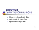 Bài giảng Quản trị tài chính - Chương 5: Quản trị vốn lưu động