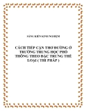 SKKN: Cách tiếp cận thơ Đường ở trường trung học phổ thông theo đặc trưng thể loại ( thi pháp )