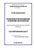Luận án Tiến sĩ Kinh doanh và quản lý: Xây dựng mô hình kế toán trách nhiệm trong các doanh sản xuất sữa Việt Nam