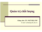 Bài giảng Quản trị chất lượng - TS. Ngô Thị Ánh