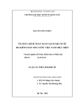 Luận án Tiến sĩ Kinh tế: Tổ chức kiểm toán ngân sách nhà nước do Kiểm toán Nhà nước Việt Nam thực hiện