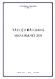 Tài liệu bài giảng  MISA CRM.NET 2008