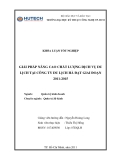 Khóa luận tốt nghiệp: Giải pháp nâng cao chất lượng dịch vụ tại công ty du lịch Hà Đạt giai đoạn 2011-2015