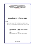 Khóa luận tốt nghiệp: Quan hệ kinh tế thương mại Việt Nam - Trung Quốc và định hướng đến năm 2015