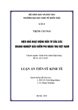 Luận án Tiến sĩ Kinh tế: Hoàn thiện hoạt động đầu tư của các doanh nghiệp bảo hiểm phi nhân thọ Việt Nam