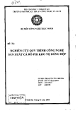 Đồ án tốt nghiệp: Nghiên cứu quy trình công nghệ sản xuất cá rô kho tộ đóng hộp