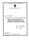 Đồ án tốt nghiệp: Khảo sát quy trình chỉ tiêu hóa lý vi sinh và cảm quan của bia