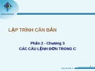 Bài giảng Lập trình căn bản: Chương 3 - Võ Duy Tín