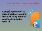 Bài giảng Tập huấn nghiên cứu khoa học sư phạm ứng dụng: Bước B5