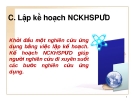 Bài giảng Tập huấn nghiên cứu khoa học sư phạm ứng dụng: Lập kế hoạch