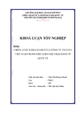 Khóa luận tốt nghiệp: Chiến lược kinh doanh của công ty TOYOTA Việt nam trong điều kiện hội nhập kinh tế quốc tế