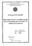 Luận văn tốt nghiệp: Biện pháp nâng cao hiệu quả quản trị nhân sự tại công ty TNHH Uyên Khang