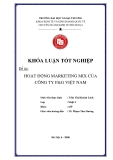 Khóa luận tốt nghiệp: Hoạt động marketing mix của công ty P&G Việt Nam