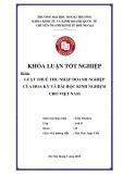 Khóa luận tốt nghiệp: Luật thuế thu nhập doanh nghiệp của Hoa Kỳ và bài học kinh nghiệm cho Việt Nam