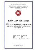 Khóa luận tốt nghiệp: Thực trạng ký kết và cơ chế áp dụng hiệp định tránh đánh thuế hai lần tại Việt Nam