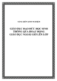 SKKN: Giáo dục đạo đức học sinh thông qua hoạt động giáo dục ngoài giờ lên lớp