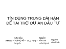 Bài giảng Nghiệp vụ tín dụng: Tín dụng trung dài hạn để tài trợ dự án đầu tư