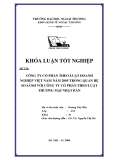 Khóa luận tốt nghiệp: Công ty cổ phần theo luật doanh nghiệp Việt Nam năm 2005 trong quan hệ so sánh với công ty cổ phần theo luật thương mại Nhật Bản