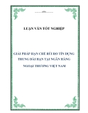 Luận văn tốt nghiệp: Giải pháp hạn chế rủi ro tín dụng trung dài hạn tại Ngân hàng Ngoại Thương Việt Nam