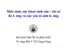 Bài giảng Dân số và phát triển: Bài 4 - ThS. Nguyễn Thành Nghị