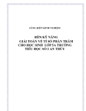 SKKN: Rèn kĩ năng giải toán về tỉ số phần trăm cho học sinh  lớp 5A, Trường Tiểu học số 2 An Thủy