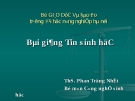 Bài giảng Tin sinh học - ThS. Phan Trọng Nhật