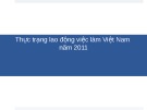 Bài giảng Thực trạng lao động việc làm Việt Nam năm 2011