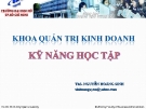 Bài giảng Kỹ năng học tập - ThS. Nguyễn Hoàng Sinh