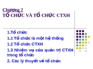 Bài giảng Quản trị Công tác xã hội - Chương 2: Tổ chức và tổ chức CTXH